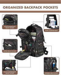 35L Outdoor-Taktischer Rucksack mit Molle-System und Laptopfach