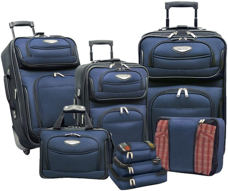 8-delige Soft Shell Kofferset met Inpak Cubes en TSA Slot – TravelMax