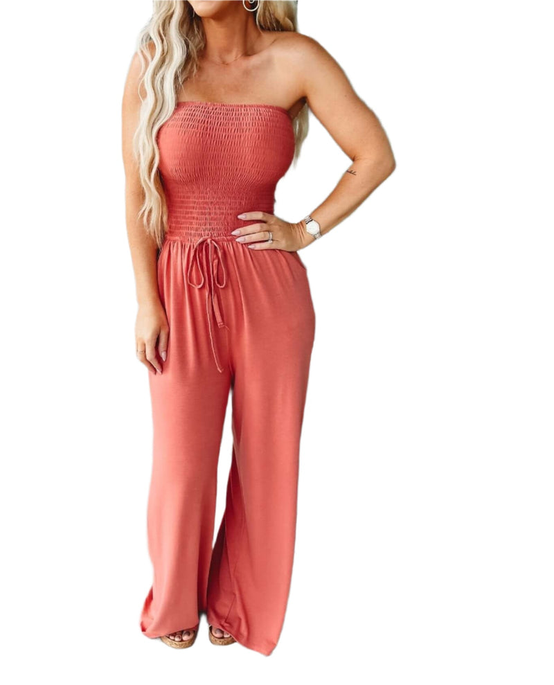Off-Shoulder Sommerjumpsuit mit Weiten Beinen – Camila