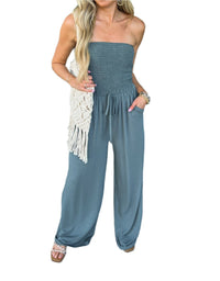 Off-Shoulder Sommerjumpsuit mit Weiten Beinen – Camila