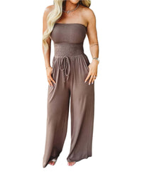 Off-Shoulder Sommerjumpsuit mit Weiten Beinen – Camila