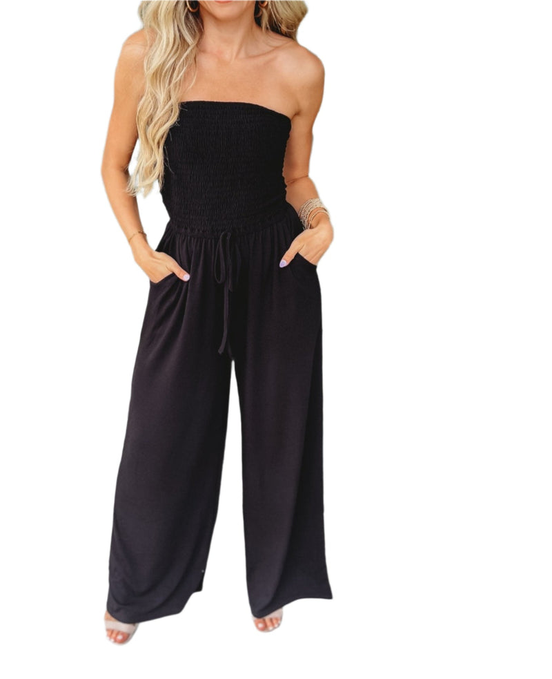 Off-Shoulder Sommerjumpsuit mit Weiten Beinen – Camila