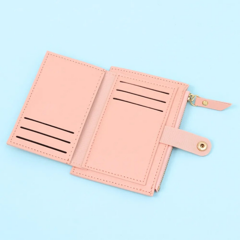 Samt-Leder Mini-Geldbörse | Kompakt & trendy