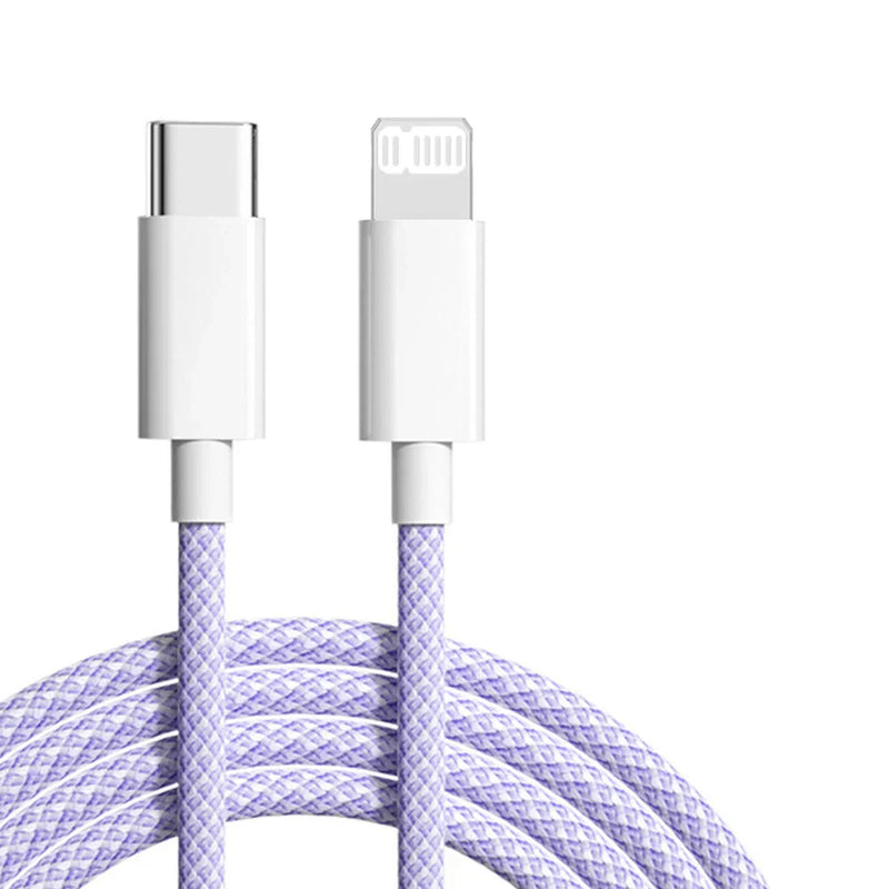 USB-C Lightning Charging Cable – 3A Fast Charge for iPhone & iPad – Buy 1 Get 1 Free-Purple-2m-State of Style