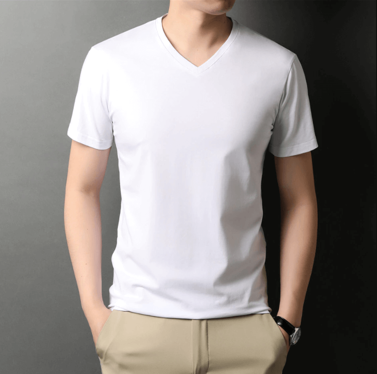 Slim Fit V-neck T-shirt men – Jonas