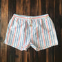 Gestreifte Herrenshorts mit elastischem Bund – Matteo