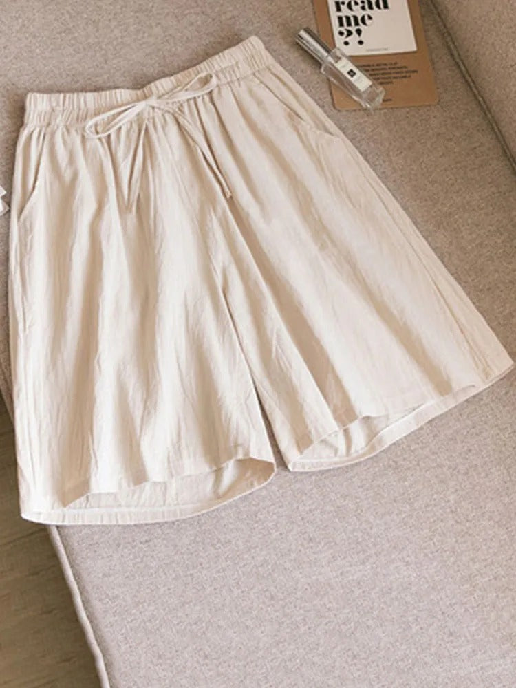 Comfortabele & Luchtige Dames Katoenen Shorts met Stretchband – Melina