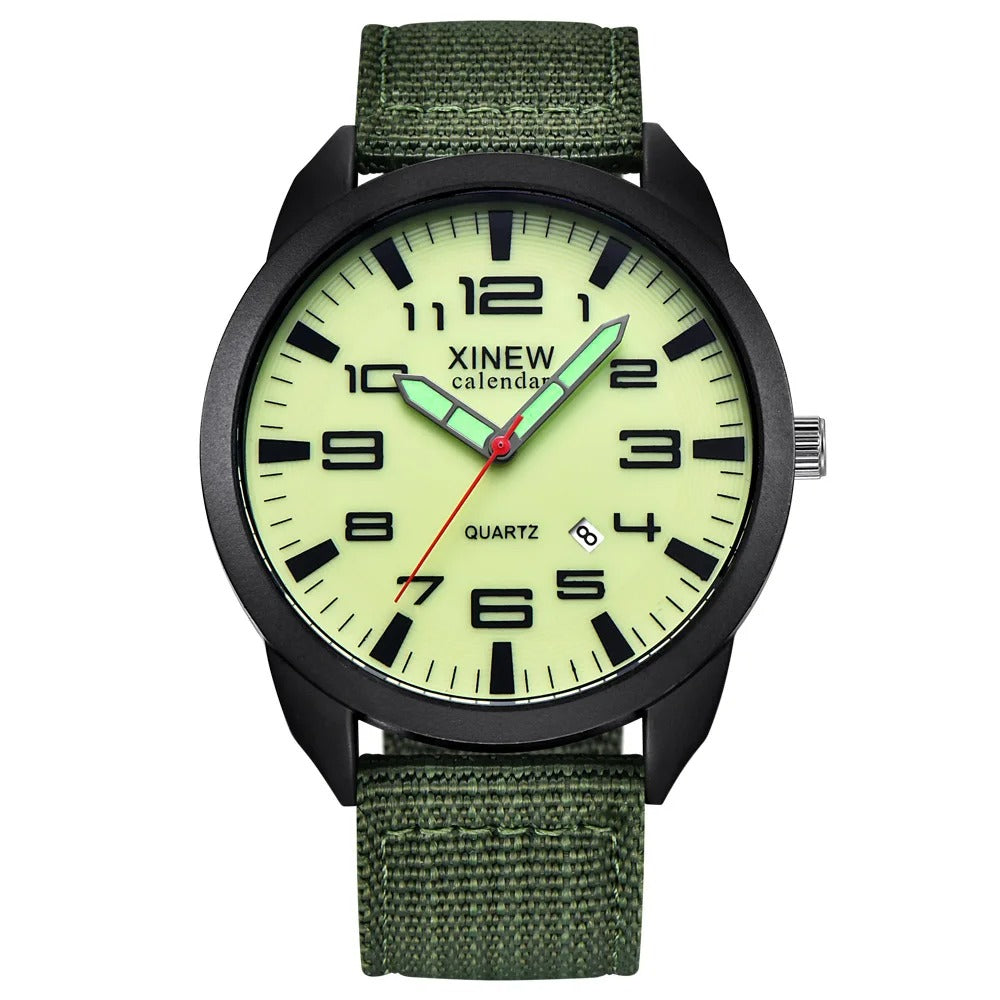 Quartz Horloge met Lichtgevende Wijzerplaat & Kalender – Lumo
