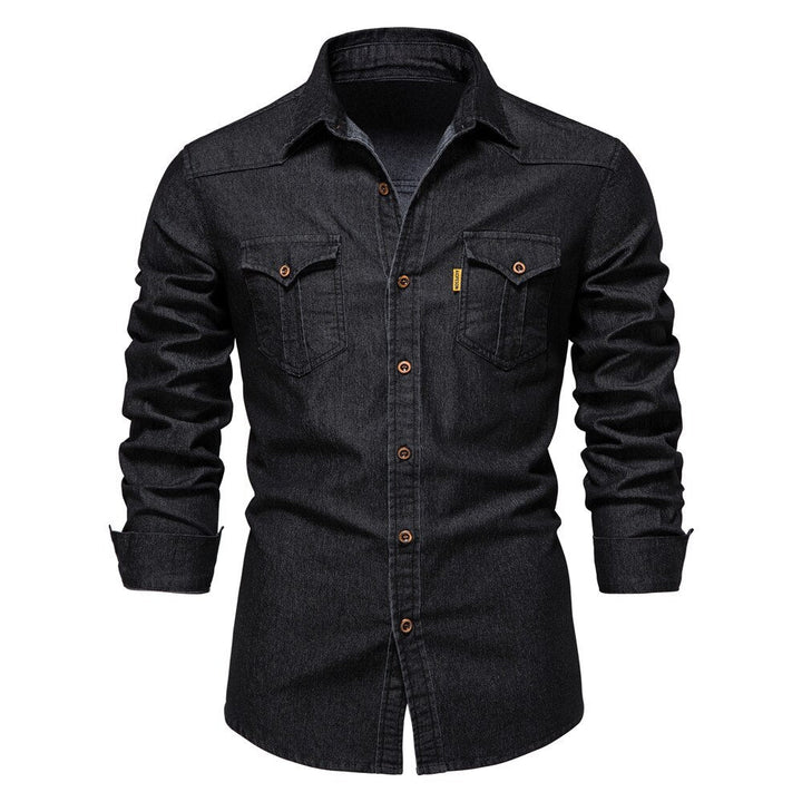 Elastisches Baumwoll-Denimhemd - Logan