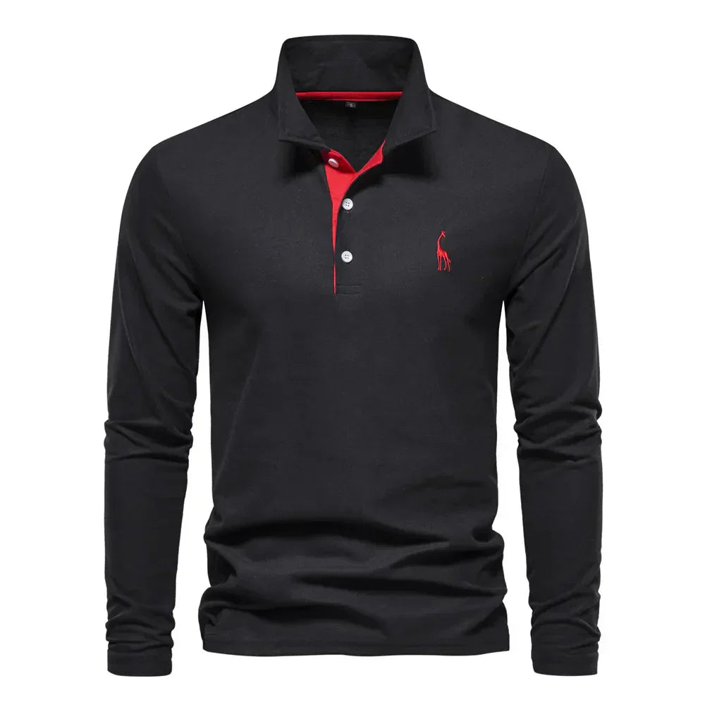 Klassisches Herren-Poloshirt mit langen Ärmeln - Felix