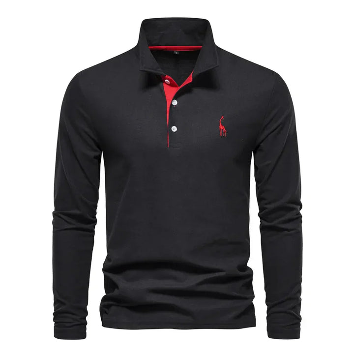 Klassisches Herren-Poloshirt mit langen Ärmeln - Felix