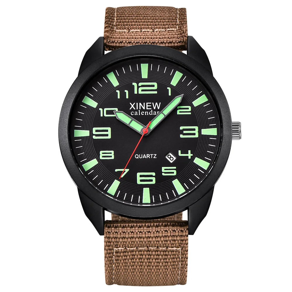 Quartz Horloge met Lichtgevende Wijzerplaat & Kalender – Lumo