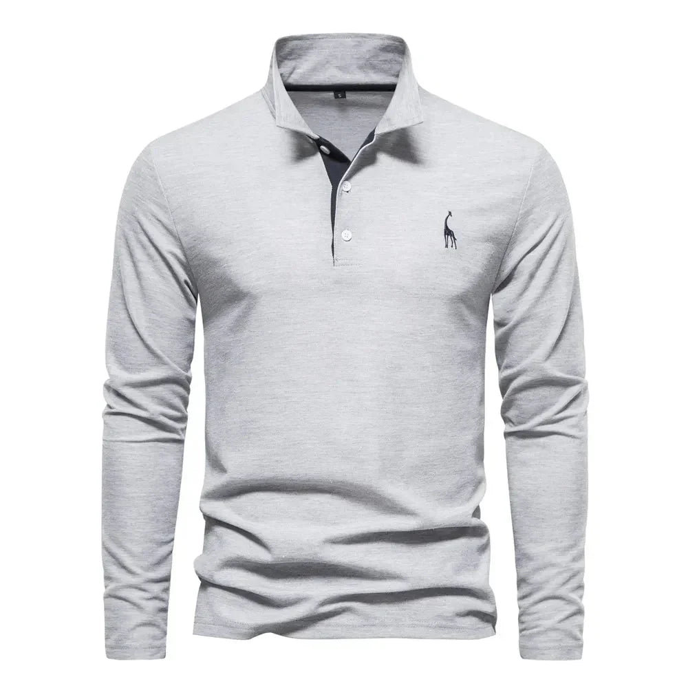 Klassisches Herren-Poloshirt mit langen Ärmeln - Felix