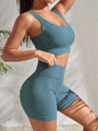 Zweiteiliges Damen-Fitness-Set mit Shorts und Top - Sienna