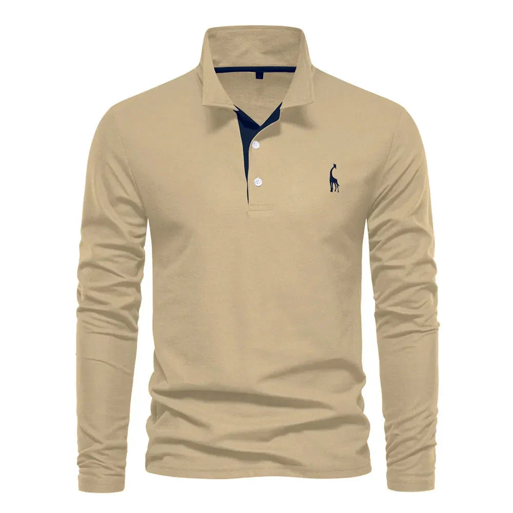 Klassisches Herren-Poloshirt mit langen Ärmeln - Felix