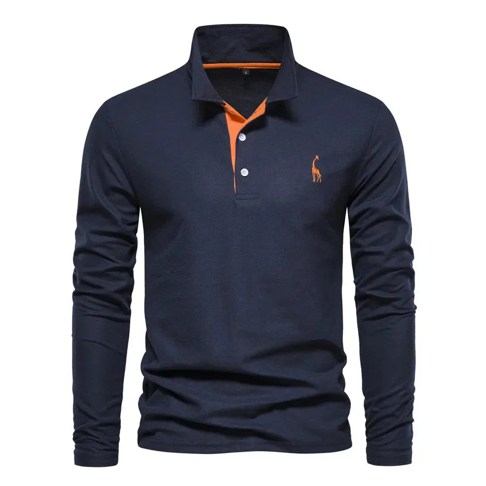 Klassisches Herren-Poloshirt mit langen Ärmeln - Felix