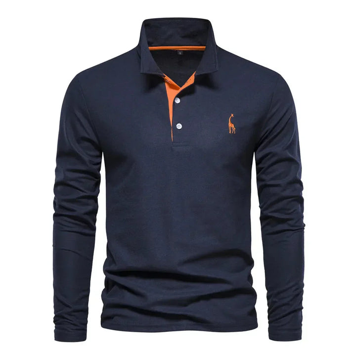 Klassisches Herren-Poloshirt mit langen Ärmeln - Felix