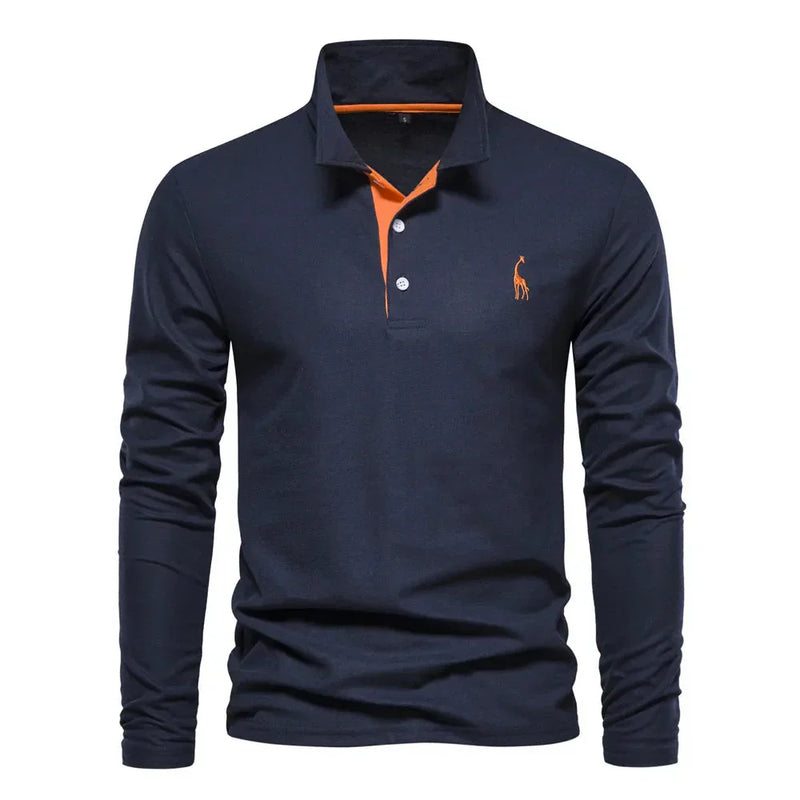 Klassisches Herren-Poloshirt mit langen Ärmeln - Felix