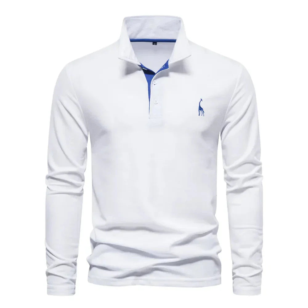 Klassisches Herren-Poloshirt mit langen Ärmeln - Felix