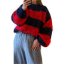 Oversize-Damenpullover mit Streifenmuster – Yvonne