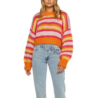 Oversize-Damenpullover mit Streifenmuster – Yvonne