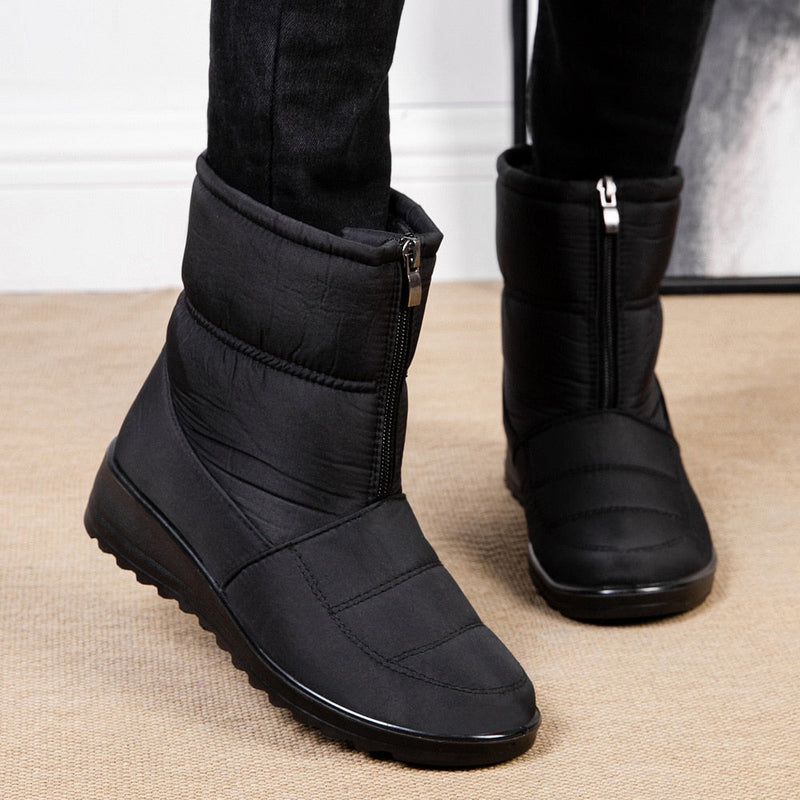 Wasserdichte Gefütterte Halbhohe Damen Snowboots - Clara Snow Walk Pro