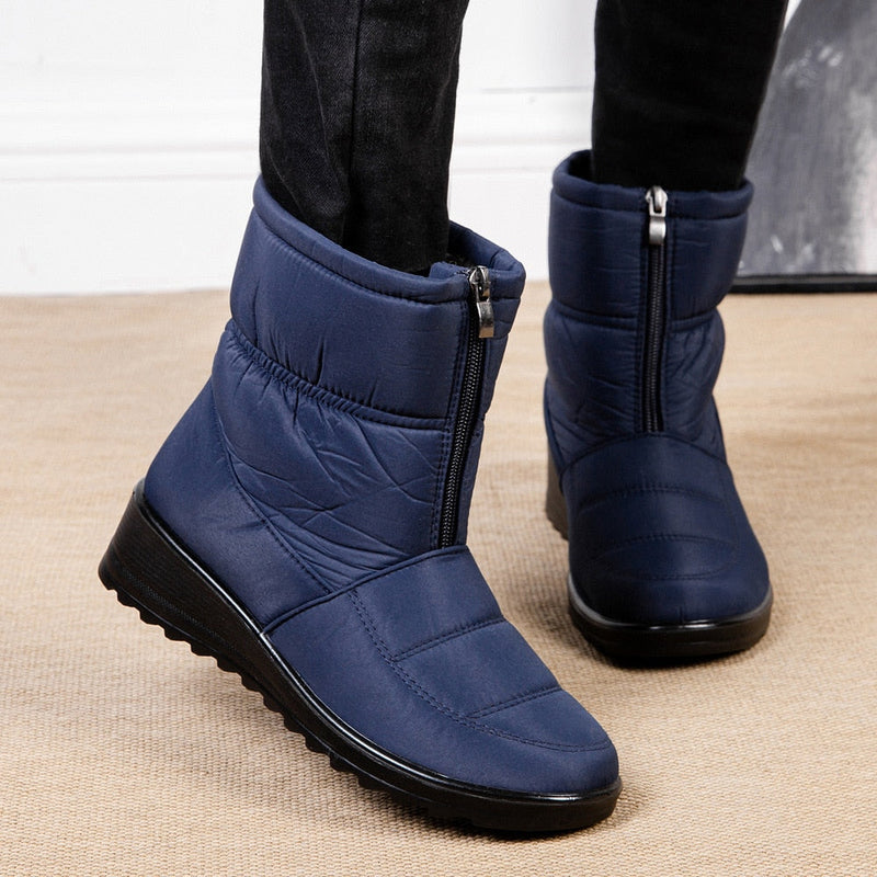 Wasserdichte Gefütterte Halbhohe Damen Snowboots - Clara Snow Walk Pro