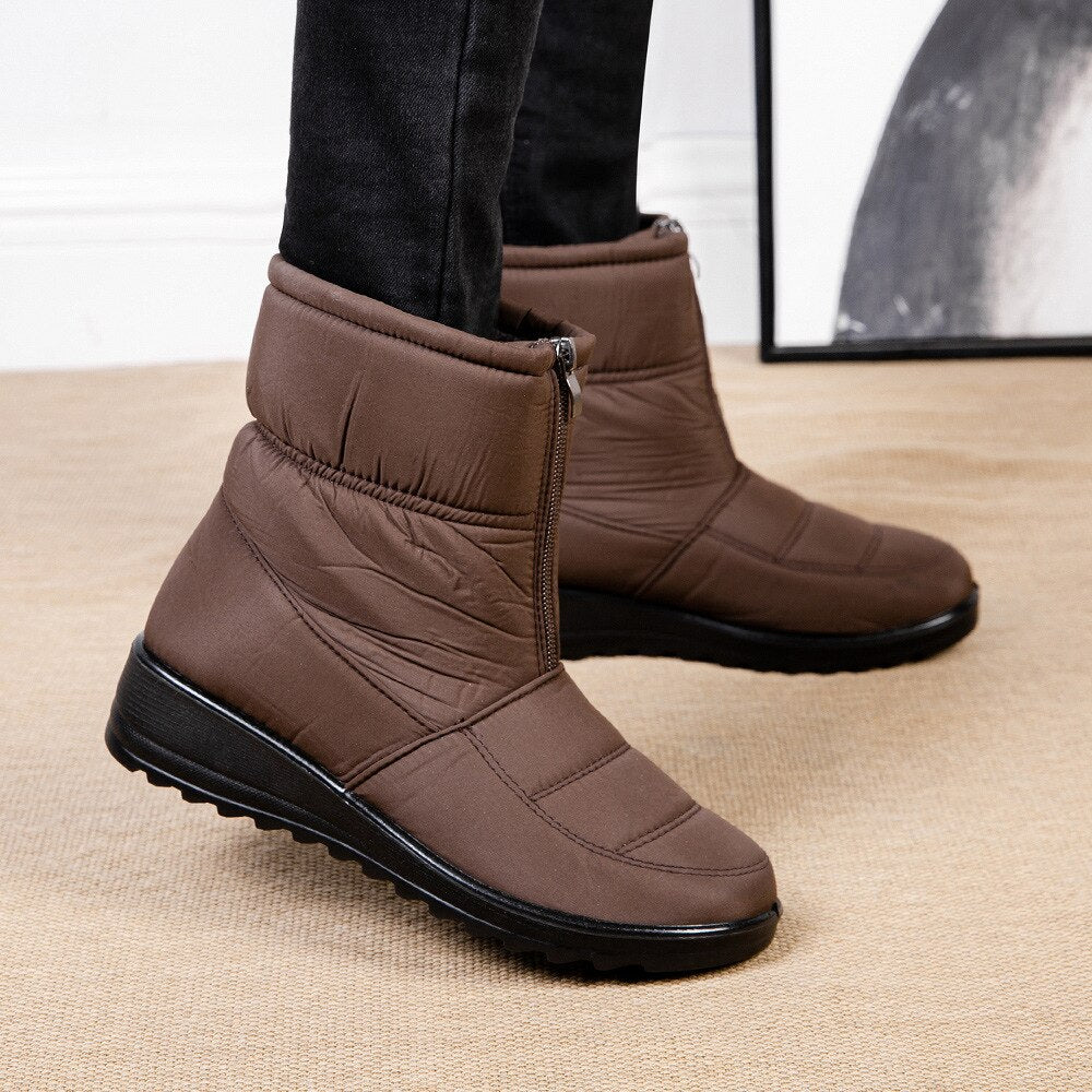 Wasserdichte Gefütterte Halbhohe Damen Snowboots - Clara Snow Walk Pro