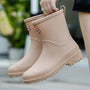 AquaStride 2.0 | Stilvolle halbhohe wasserdichte Regenstiefel für Damen