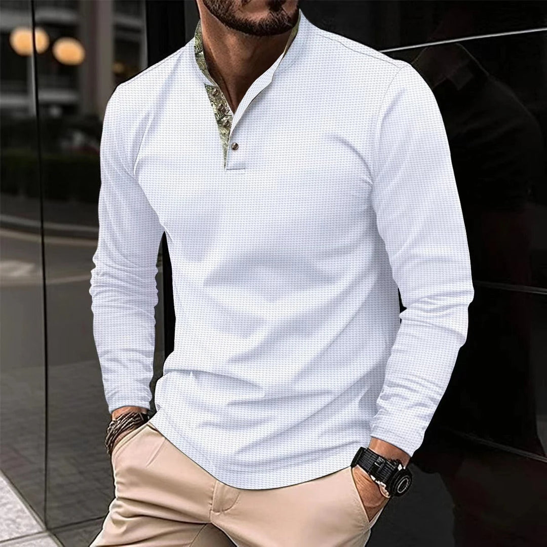 Stilvolles Langarm Herrenpoloshirt - Finn