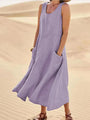 Leinenkleid mit Taschen - Lina