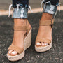 Orthopädische Keilabsatzschuhe mit Schnalle - Mila