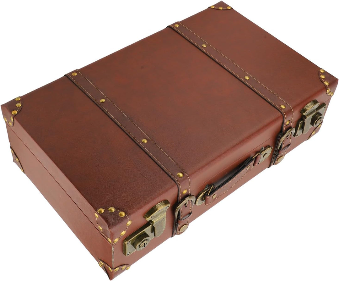 Vintage Leren Handbagagekoffer met Legering Slot - Heritage Bruin
