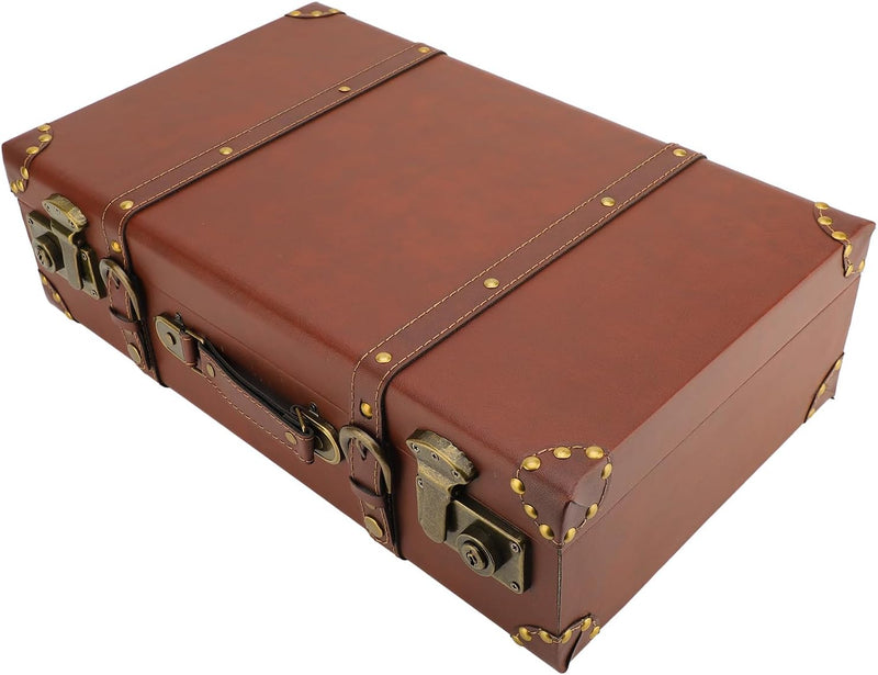 Vintage Leren Handbagagekoffer met Legering Slot - Heritage Bruin