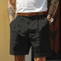 Stilvolle Leinen-Baumwoll-Herrenshorts – Milan