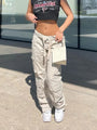 Damen Sommer-Cargohose mit hoher Taille – Romy