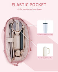 Gepolsterte Puffer-Schultertasche mit Becherhalter & Laptop-Hülle für Reisen und Arbeit