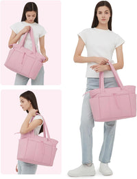 Gepolsterte Puffer-Schultertasche mit Becherhalter & Laptop-Hülle für Reisen und Arbeit