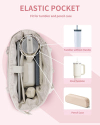 Gepolsterte Puffer-Schultertasche mit Becherhalter & Laptop-Hülle für Reisen und Arbeit