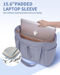 Gepolsterte Puffer-Schultertasche mit Becherhalter & Laptop-Hülle für Reisen und Arbeit