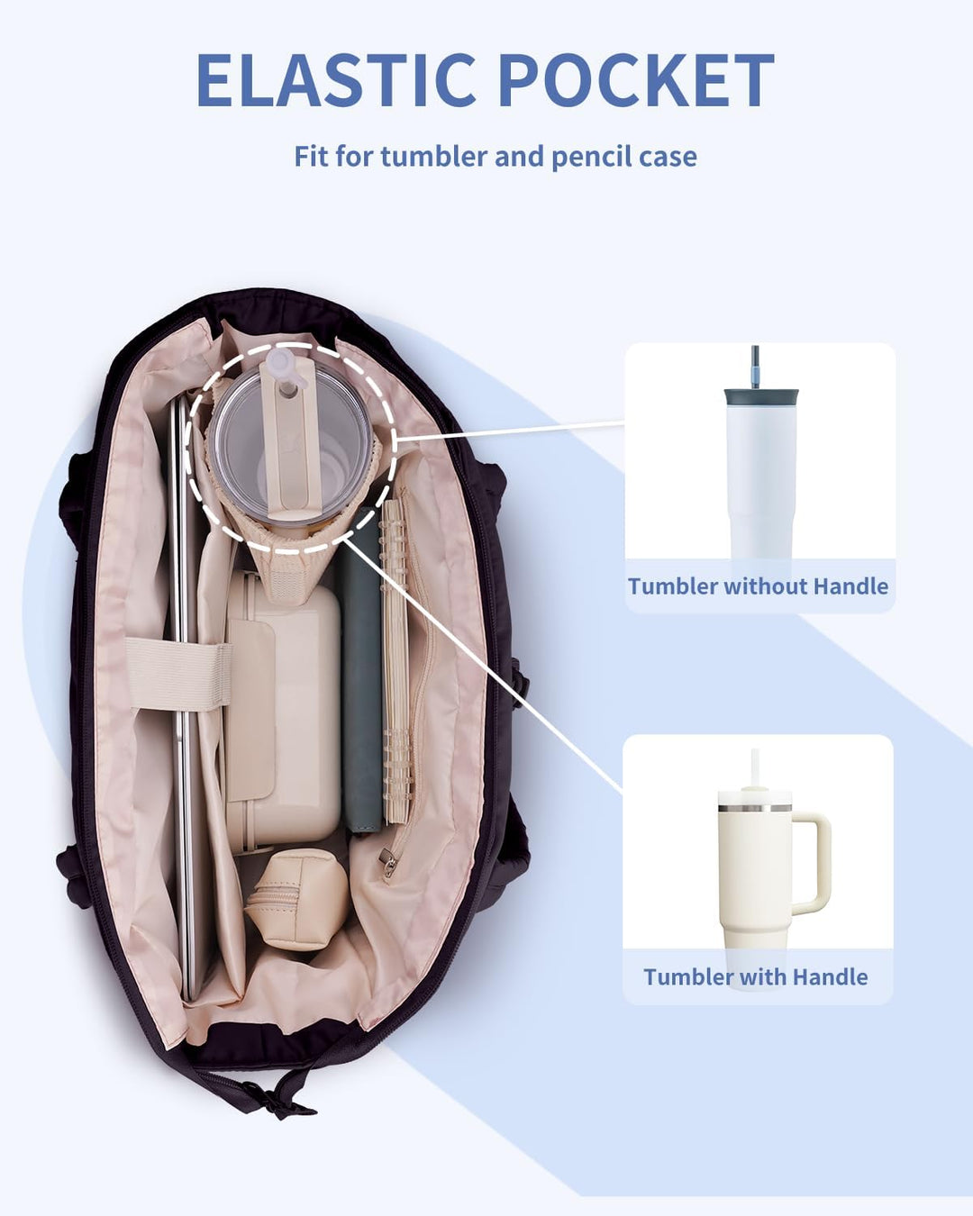 Gepolsterte Puffer-Schultertasche mit Becherhalter & Laptop-Hülle für Reisen und Arbeit