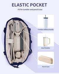 Gepolsterte Puffer-Schultertasche mit Becherhalter & Laptop-Hülle für Reisen und Arbeit
