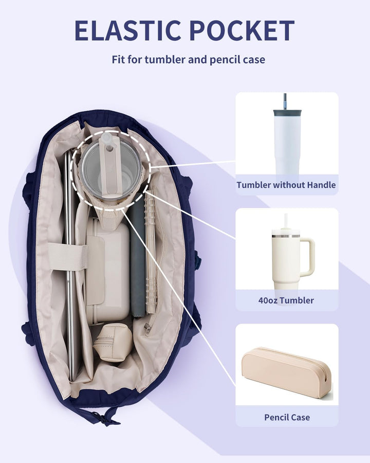 Gepolsterte Puffer-Schultertasche mit Becherhalter & Laptop-Hülle für Reisen und Arbeit