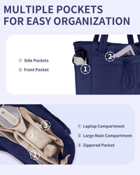 Gepolsterte Puffer-Schultertasche mit Becherhalter & Laptop-Hülle für Reisen und Arbeit