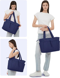 Gepolsterte Puffer-Schultertasche mit Becherhalter & Laptop-Hülle für Reisen und Arbeit