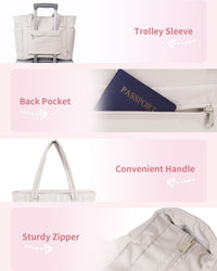 Gepolsterte Puffer-Schultertasche mit Becherhalter & Laptop-Hülle für Reisen und Arbeit