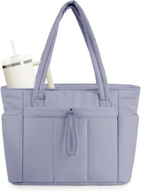 Gepolsterte Puffer-Schultertasche mit Becherhalter & Laptop-Hülle für Reisen und Arbeit