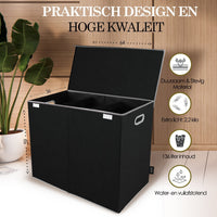 3-Fächer Wäschekorb mit Deckel