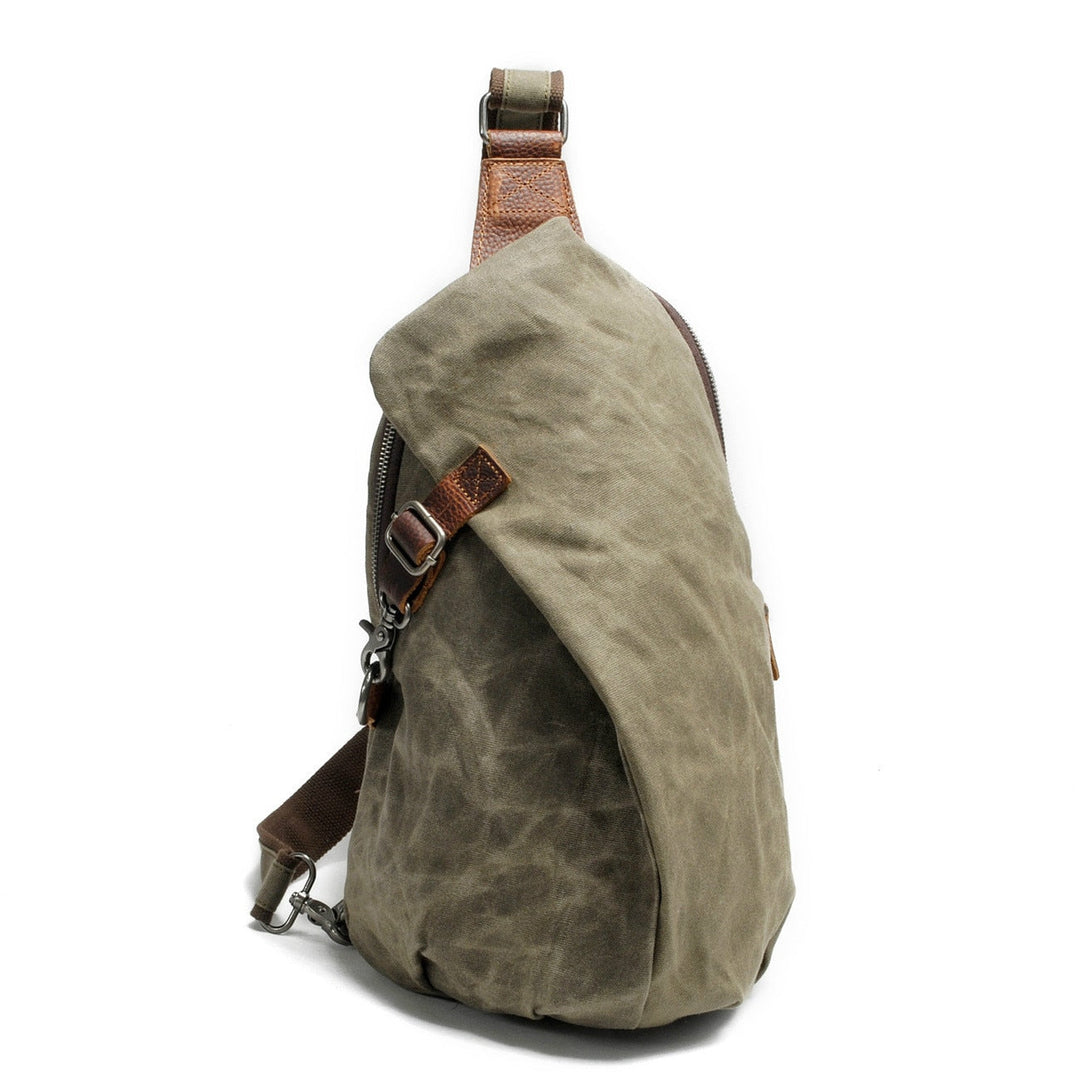 Waterdichte Canvas Schoudertas met Antidiefstalvak – MultiWear