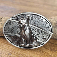 Oval Bull Skull Belt Buckle with Hidden Knife 27
